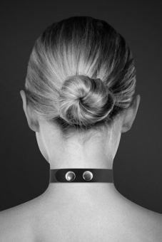 Чокер Bijoux Pour Toi с надписью Slave чёрный
