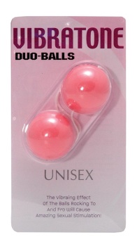 Розовые вагинальные шарики Vibratone DUO-BALLS