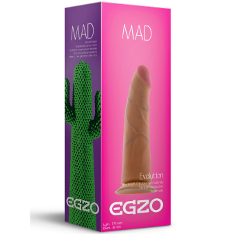 Телесный фаллоимитатор без мошонки Mad Cactus - 17,5 см.