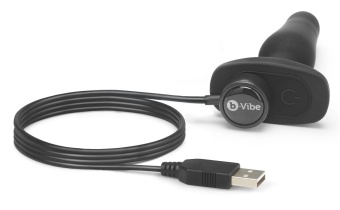 Маленькая анальная вибропробка B-Vibe Novice Plug чёрная - 10,2 см