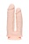 Телесный анально-вагинальный вибратор RealStick Silicone Jason M - 18 см.