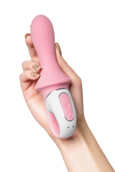 Анальный расширяемый вибратор Satisfyer Air Pump Booty 5 с приложением розовый