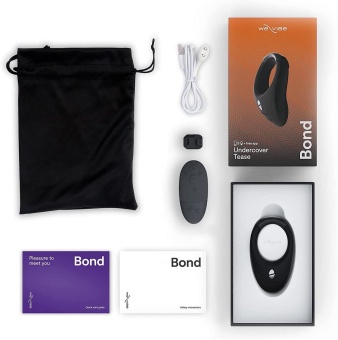 Эрекционное виброкольцо We-Vibe Bond с пультом и приложением черное