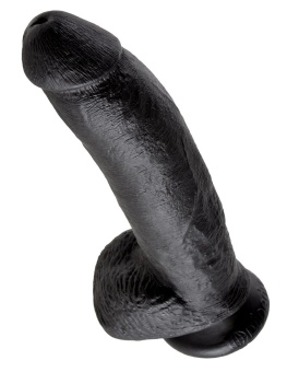 Фаллоимитатор на присоске с мошонкой King Cock with Balls 23 см черный
