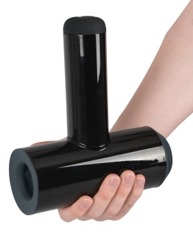 Черный мастурбатор с удобной ручкой Masturbator with 2 Functions