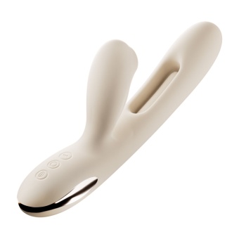 Хай-тек вибратор с таппингом и вакуумом Angela - 21,8 см.