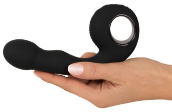 Черный силиконовый вибратор G   P-Spot Vibrator - 16,8 см.