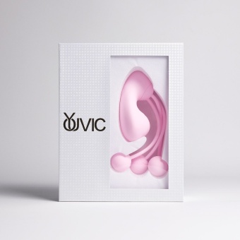 Вакуумный стимулятор клитора с виброшариками Youvic розовый