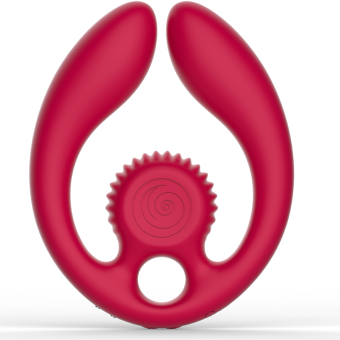 Двойной вибратор с дистанционным управлением SVibe Snail Gizi Duo бордовый