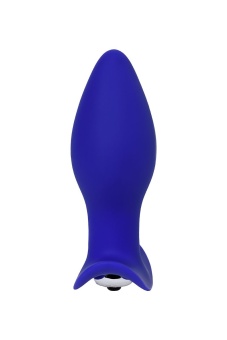 Анальная вибропробка ToDo Fancy синяя - 10,7 см