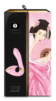 Вибратор с клиторальным кончиком Shunga SOYO розовый - 17 см