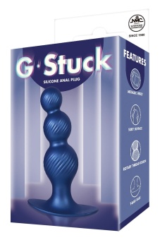 Синяя анальная елочка 5 Inch Silicone Anal Plug - 14 см.