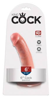 Фаллоимитатор на присоске King Cock 17 см телесный